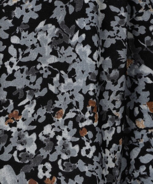 セール】ブローフラワープリント フリルブラウス（シャツ/ブラウス