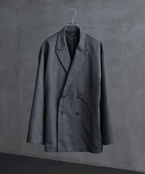 CALLNE】 Woolblend Herringbone Double Jacket / ウールブレンド