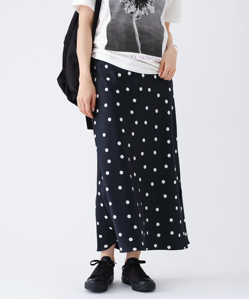 IENA（イエナ）の「ドットバイヤス サテンスカート（スカート）」 - WEAR