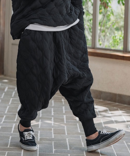mp14202-Wave Quilting Surrouel Pants キルティングサルエルパンツ