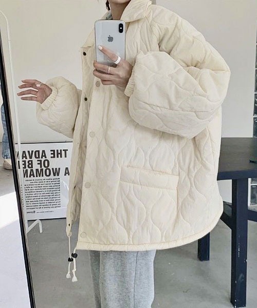 Vipoa（ヴィポア）の「裏ボアオーバーサイズキルティングジャケット