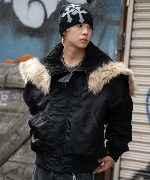 ブラウニースタンダード】フライトジャケット N2B Y2K ブラックMA-1