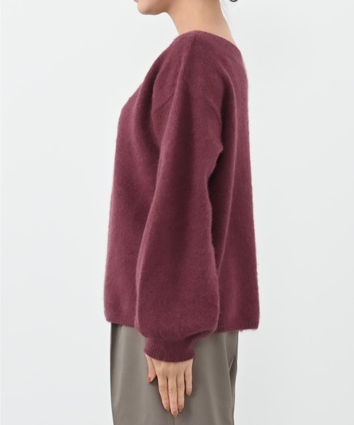 フォックスアンゴラ2wayネックニット 【低身長・小柄女性】（ニット