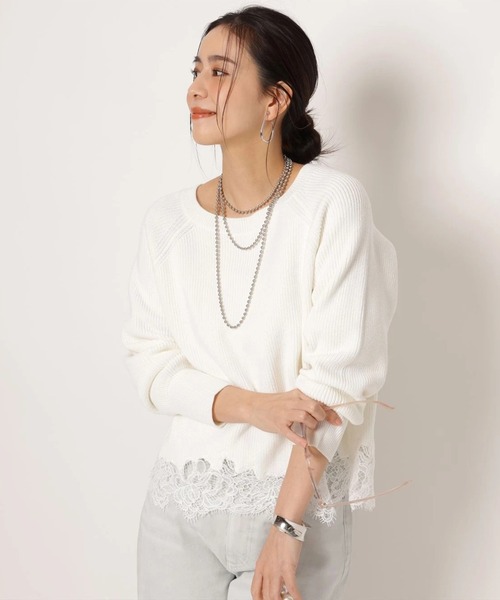 裾刺繡レースニット（ニット/セーター）｜Arpege story