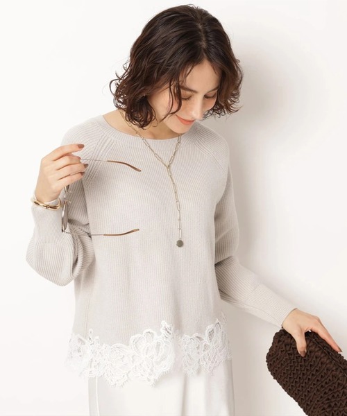 裾刺繡レースニット（ニット/セーター）｜Arpege story
