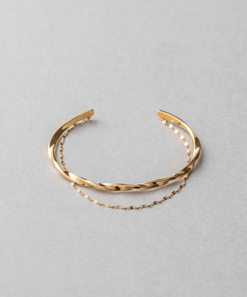 バングル ツイスト＆チェーン（バングル/リストバンド）｜ete（エテ