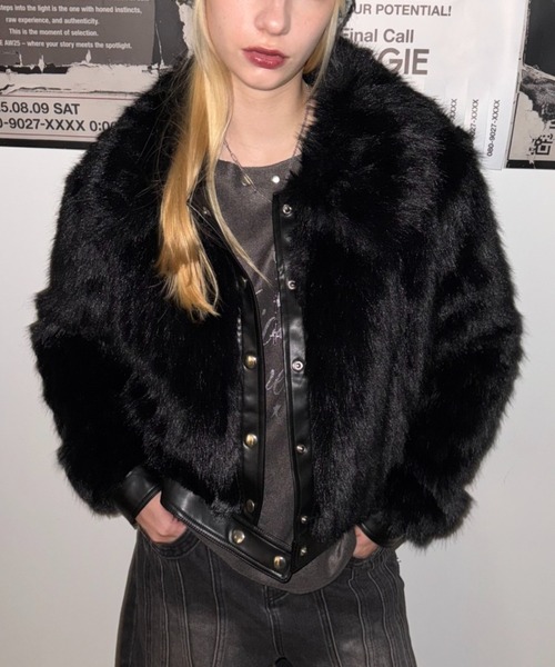 SHAGGIE（シャギー）の「【ViVi掲載】ファーブルゾンジャケット/ファー