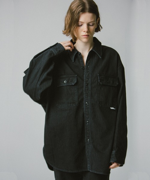 金子恵治 × UNION HERCULES MADE】ブラックデニムシャツ | ジョンブル