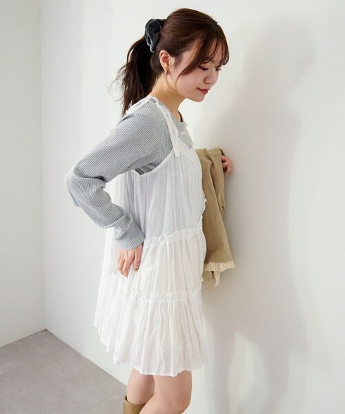 セール】【WEB限定】インド綿ティアードチュニック（チュニック