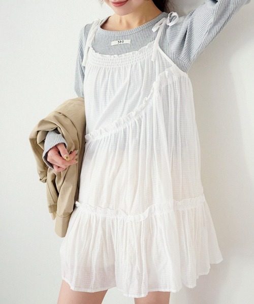 セール】【WEB限定】インド綿ティアードチュニック（チュニック