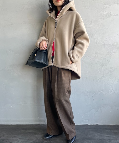 WEB限定】[Americana/アメリカーナ] ワンポイント刺繍ロゴ フリース