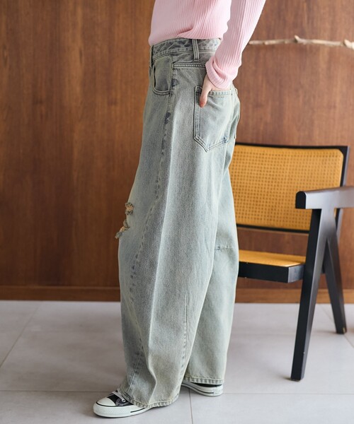 FREAK'S STORE（フリークスストア）の「カーブデニム/ ダメージデニム