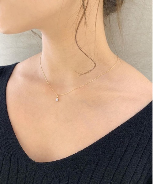 K10YG ダイヤモンド×オパール ネックレス（ネックレス）｜Jouete