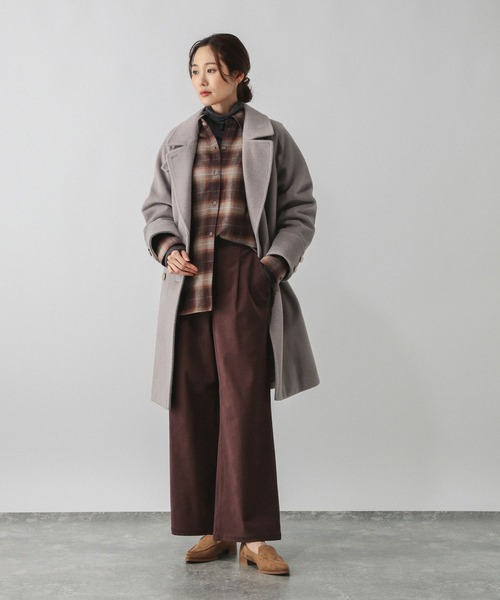 GLOBAL WORK（グローバルワーク）の「軽やかストレッチ襟2WAYコート