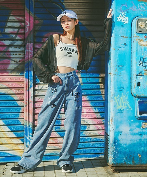 an吉 アンキチ センソユニコ デニム クロップド ワイドパンツ セール