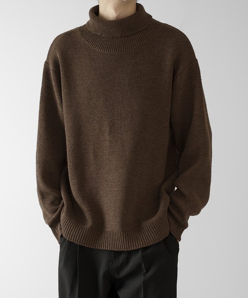 RUUBON】 relax turtle neck knit / リラックス タートルネック ニット