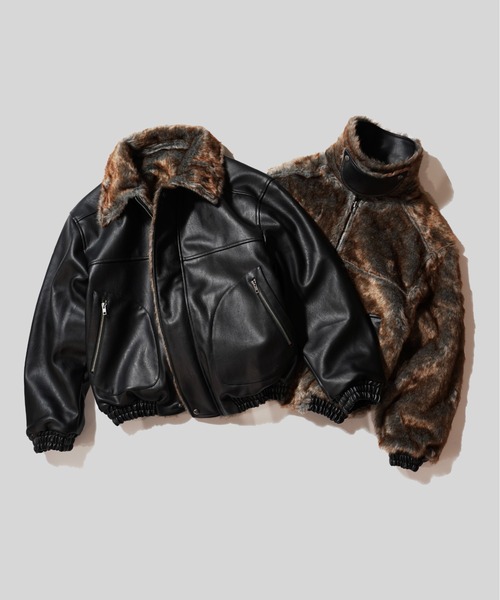 Camphor wood（カンファーウッド）の「leather/fur faux reversible