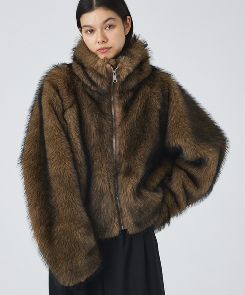 スタンドフェイクファーブルゾン / ファーコート（ブルゾン）｜NOMINE