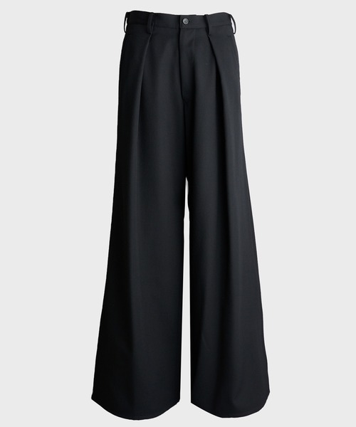 sulvam/サルバム】ビックタックワイドパンツ（スラックス）｜sulvam