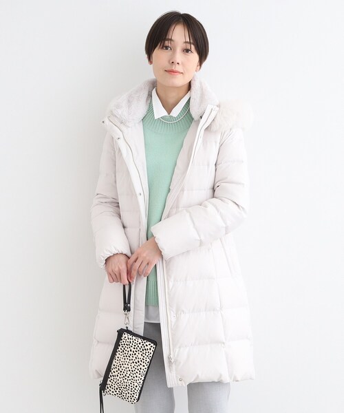 セール】【名品／撥水／抗菌防臭】ロング リサイクルダウンコート