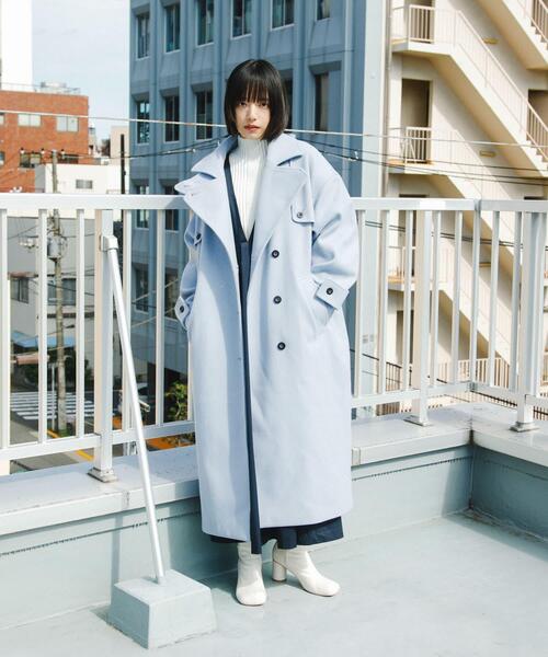 KBF（ケイビーエフ）の「『2サイズ展開』コクーンロングコート（ステン