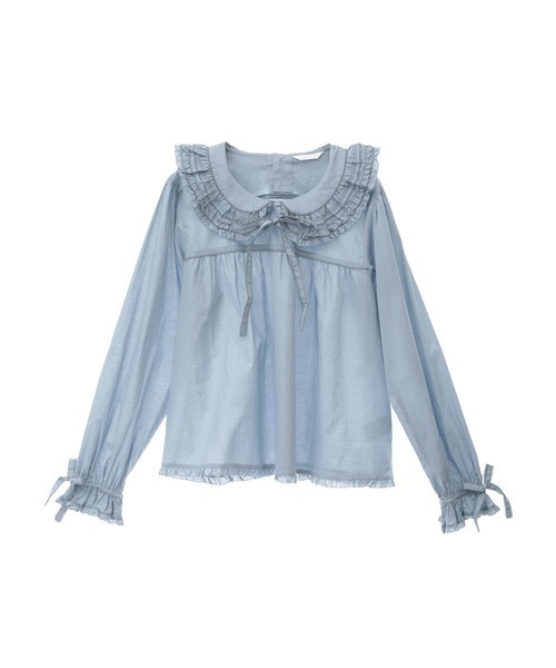 PINK HOUSE（ピンクハウス）の「リボンタイ付きローンブラウス（シャツ