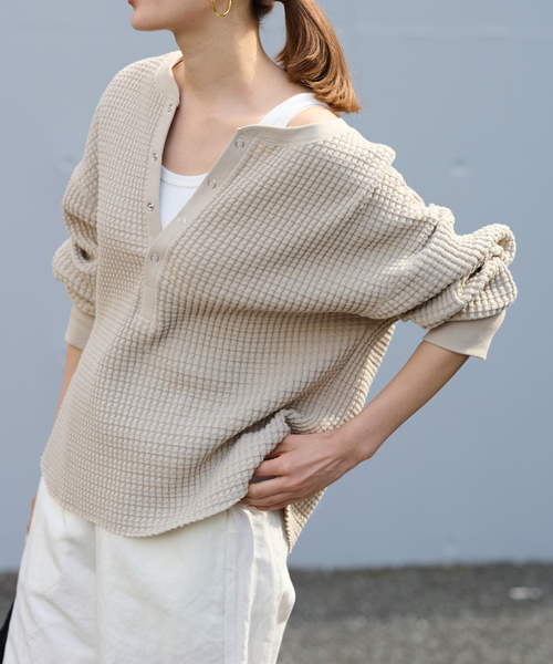 FRAMeWORK（フレームワーク）の「ヘビーワッフル2WAYプルオーバー（T