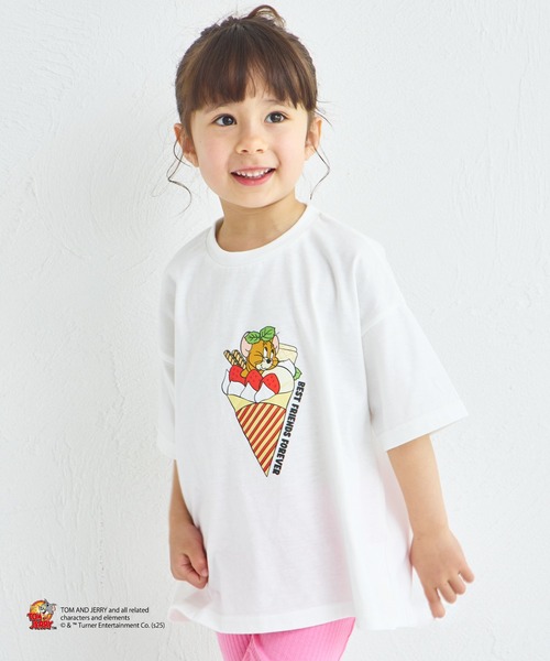 セール】【トムとジェリー】 キャラクタープリント 半袖Tシャツ（T