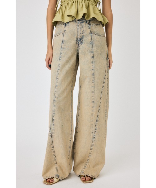 MOUSSY（マウジー）の「CURVED LINE CHEMICAL BAGGY（デニムパンツ