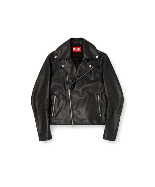DIESEL（ディーゼル）の「メンズ ブラックダブルライダースジャケット