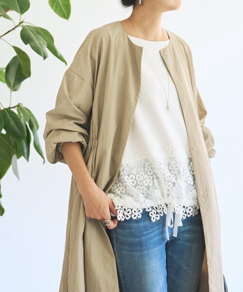 ダンボール裾レースプルオーバー（Tシャツ/カットソー）｜BEARDSLEY