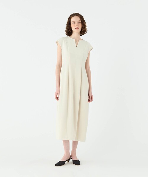スティフダブルクロス バレルシルエットワンピース（ワンピース