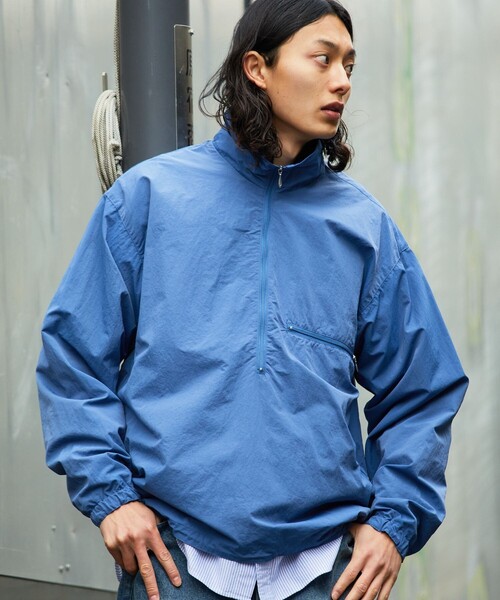 FREAK'S STORE（フリークスストア）の「NYLON HALF ZIP BLOUSON SOLID