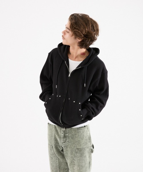 セール】WAFFLE STUDS ZIP HOODIE（パーカー）｜FTW（エフティ