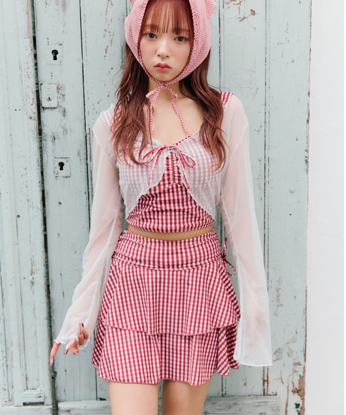 OLIVE des OLIVE（オリーブデオリーブ）の「レース羽織付リボンswim