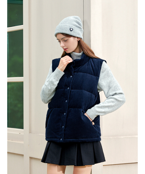 セール】Corduroy Down Vest NY（ダウンベスト）｜NITINA（ニティナ