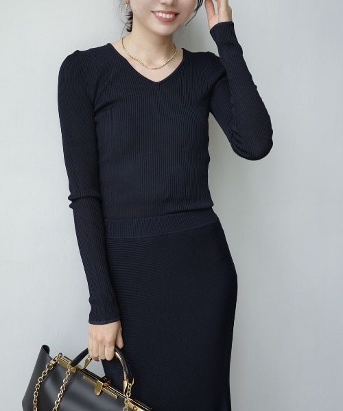 リュクスビスコースニットプルオーバー（ニット/セーター）｜anuans