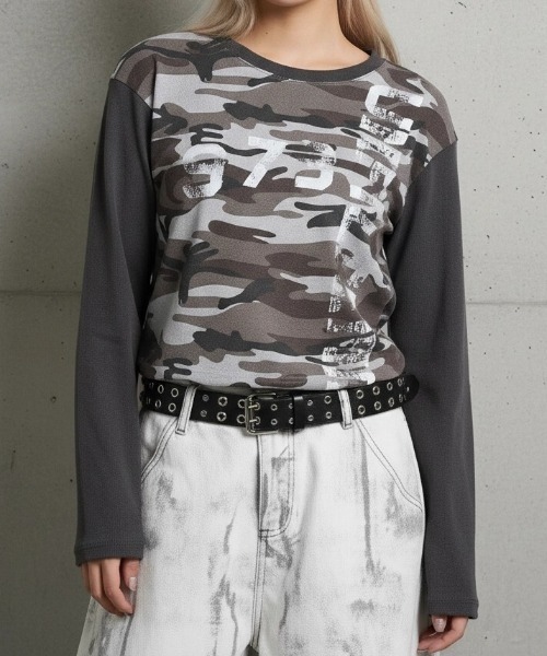 A'GEM/9 × .kom 『kaifai/カイファイ』Camo Waffle Long Sleeve /カモ