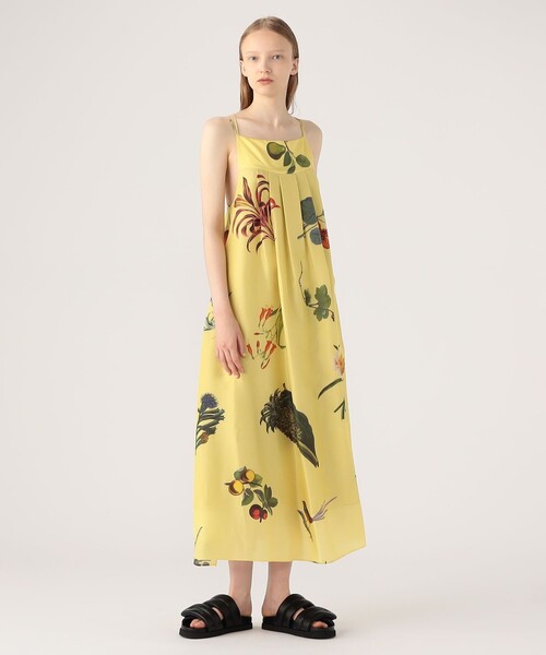 caban（キャバン）の「BIRD SINGING シルク ロングワンピース