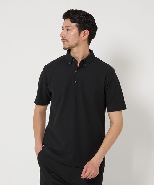 WEB限定 WARDROBE SMART】ステイ クリーン ピケ BD ポロシャツ【抗菌