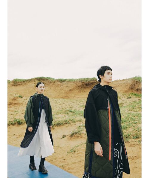 UN3D.（アンスリード）の「マルチレイヤードキルティングコート