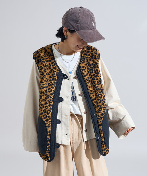 セール】コットンナイロン ツイル リバーシブル ボアベスト（ベスト