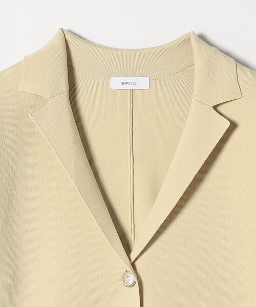 WEB限定】SHIPS any:〈手洗い可能〉テーラード ニット カーディガン