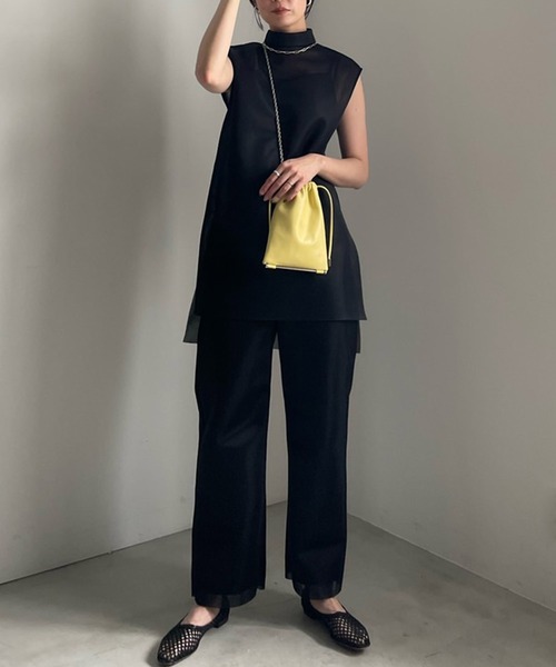 セール】SHEER CARDBOARD SET UP（パンツドレス）｜Ameri（アメリ）の