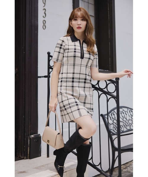Her lip to（ハーリップトゥー）の「Trois Logo Knit Mini Dress