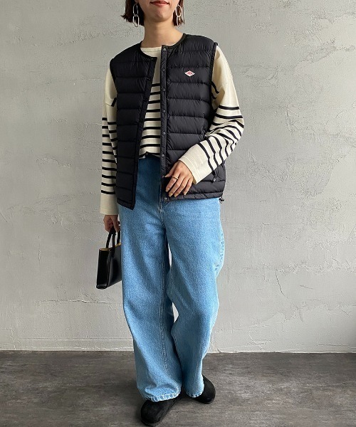 DANTON/ダントン] インナーダウン クルーネックベスト（ダウンベスト