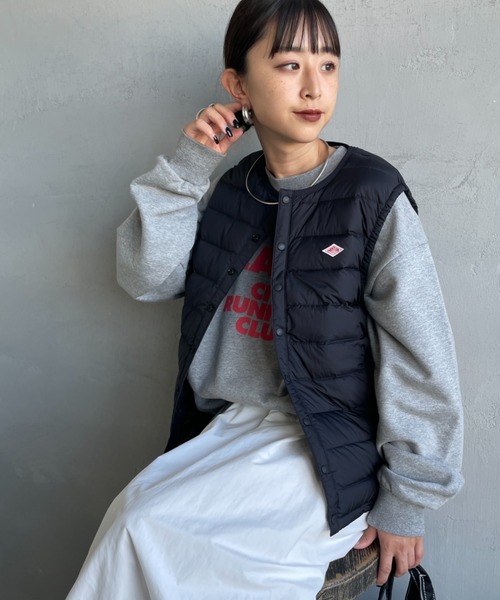 DANTON/ダントン] インナーダウン クルーネックベスト（ダウンベスト