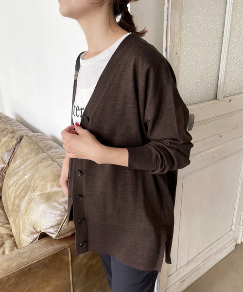Spick & Span（スピックアンドスパン）の「18G Vネックカーディガン
