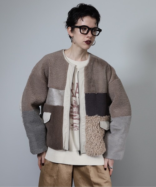 ROSE BUD（ローズバッド）の「パッチワークファージャケット（その他