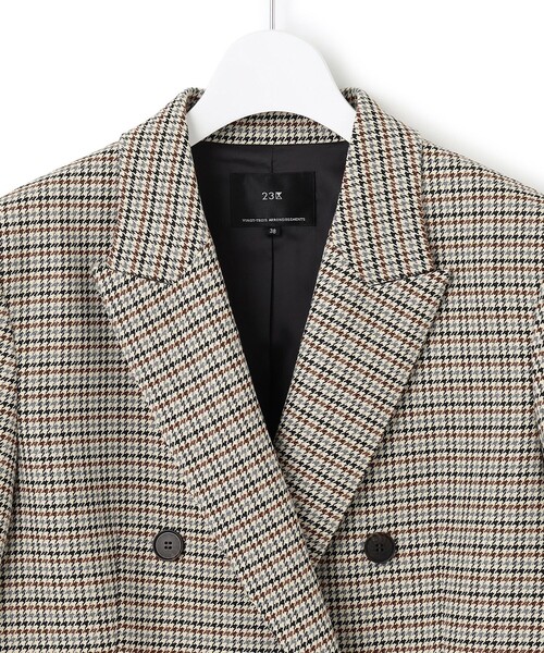 23区（ニジュウサンク）の「ガンクラブチェックストレッチ ジャケット